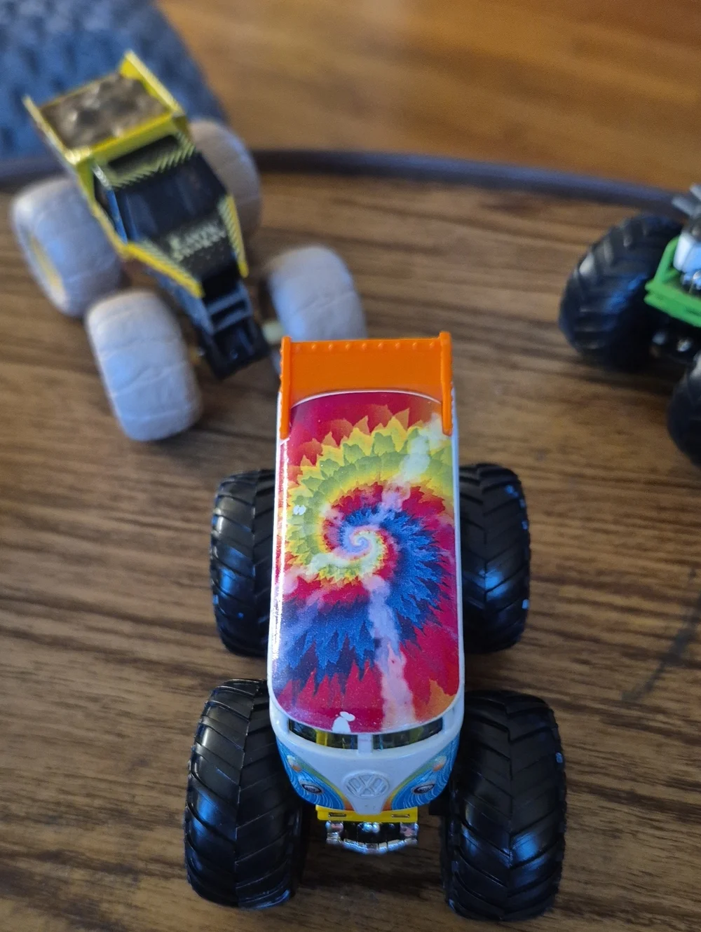 Mattel Monster Truck Collection - Red, Green, Silver Gently Used 1/64 Scale.